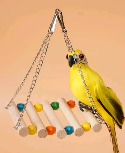 BWOGUE 5pcs Bird Parrot Toys Hanging Bell Pet Bird Cage Hammock Swing Toy  Hanging Toy for