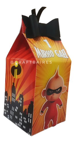 10 Caja Golosinera Milk Box Souvenirs Jack Jack