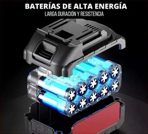 Soplador Eléctrico Stardom Potencia 2 Baterías 21v + Maletín Negro