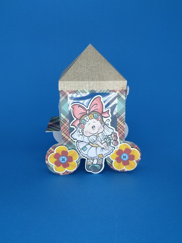 Lembrancinha Carrinho P/ Pipocas Festa Junina - Kit Com 10