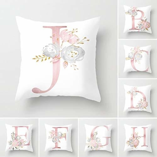 Fundas De Almohada Tillskuch 26 Letras Inglesas Decorativas