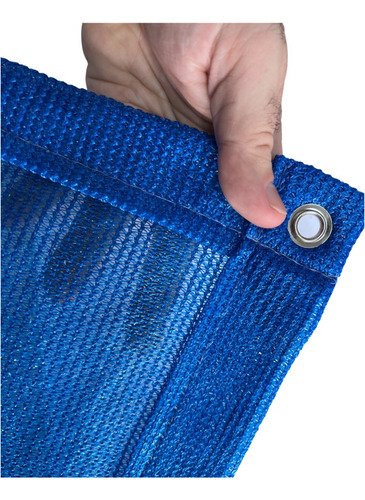 Tela Sombrite Azul 80% - 15m X 15m Com Bainha E Ilhós