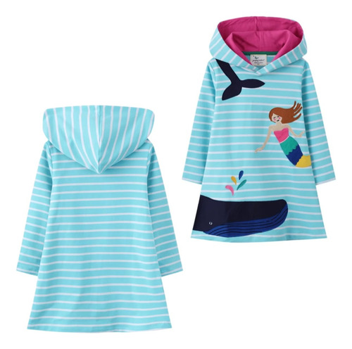 Poleron Con Capucha Niña Jumping Meters Algodón Invierno
