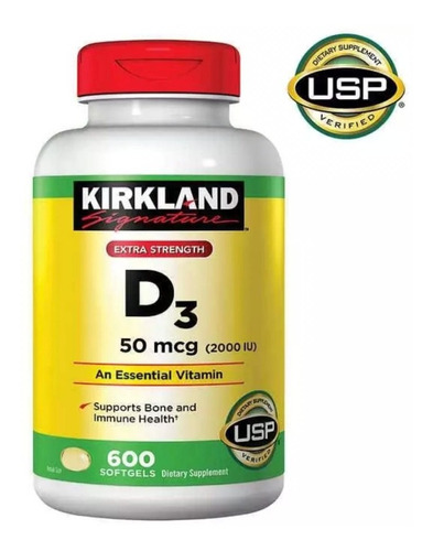 Kirkland Vitamina D3 2000 Iu X 600 - Unidad a $150