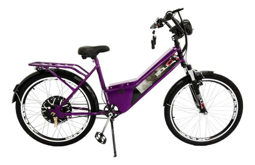 Bicicleta Elétrica Confort Duos 800w | Roxa
