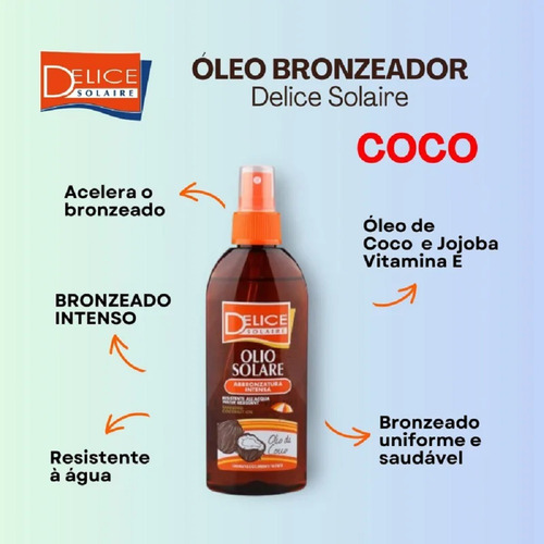 Óleo Bronzeador Spray Delice Solaire Coco - 150ml