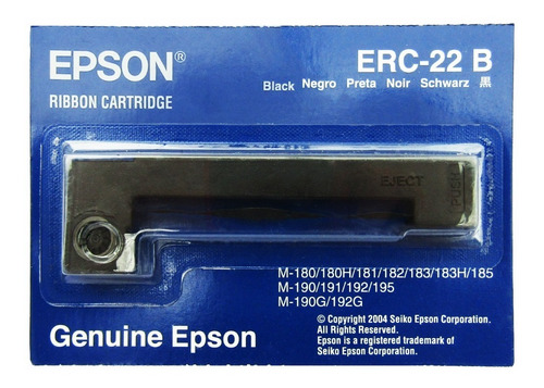 Cinta Ribbon Epson Negra Para Matriciales Erc-22b Original
