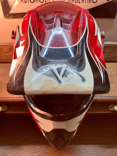 Casco Motocross Vega Mojave L Pantera Negra Integral Detalle Rojo Jaguar L (Usado)