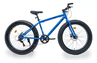 Gravel Bicicleta Mtb Fat Llanta Ancha 4.0 7v Shimano R26 Color Azul