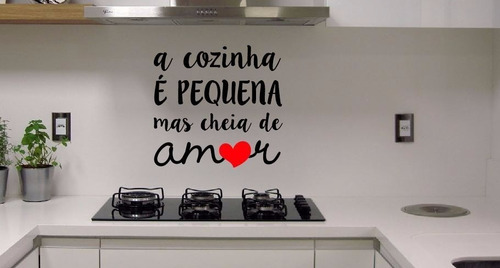 Adesivo Frase Cozinha Pequena Mas Cheia De Amor