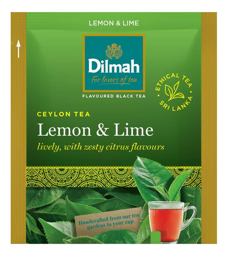 25 Bolsitas Te Negro Lima Limon Dilmah