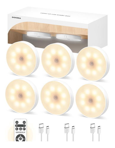 Luces Led Para Debajo Del Gabinete, Luz Recargable Con Senso