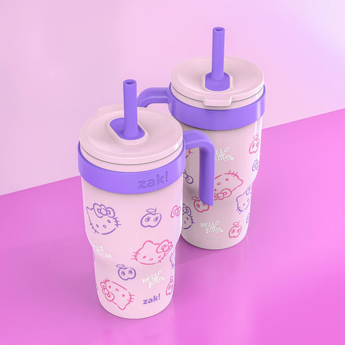 Zak Vaso Con Popote Termos Acero Inoxidable Personajes 532ml
