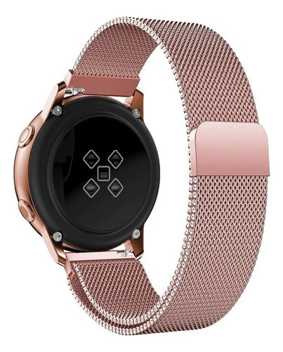 Pulseira De Aço Compatível Com Galaxy Watch 3 45mm Cor Pink gold