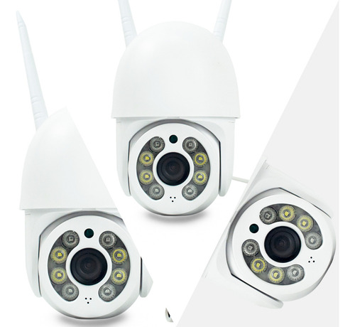 Kit 5 Câmera A8 Prova Dágua Full Hd Zoom 4x App Cor Branco
