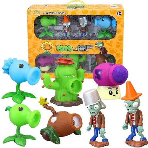 Plants Vs Zombies Juguete Infantil De Plástico Blando 8pcs