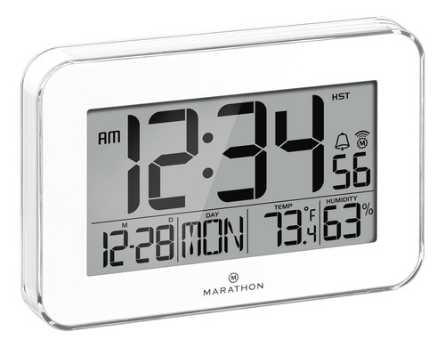 Cl030060wh Reloj De Pared Atómico De Diseño Bisel De ...