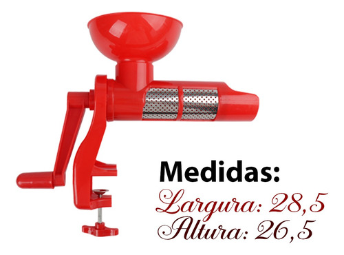 Máquina Moedor Espremedor Manual Molho De Tomate Caseiro