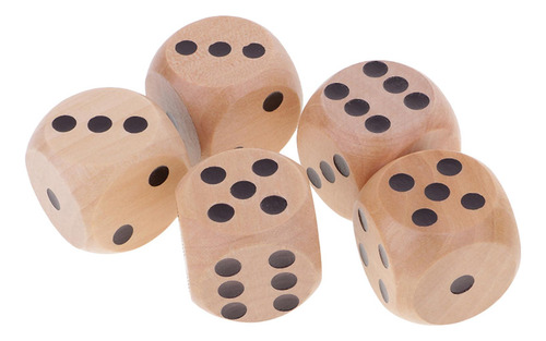 2 X 5pcs Dados Del De D6 Seis Caras De Para Negro 5 Piezas 3