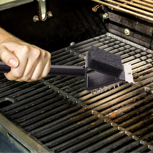 Kit De Limpieza Multifuncional Para Barbacoa Cepillo Triangu