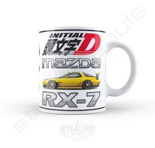 Taza Porcelana Fierrera | Initial D | Mazda Rx-7 (f3ds)