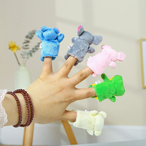 Imagen 4 de 4 de Titere De Dedo Con Forma De Animales X10 Animalitos Titeres
