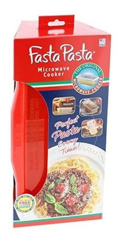 Fasta Pasta Microondas Cocedor De Pasta - El Original (rojo)
