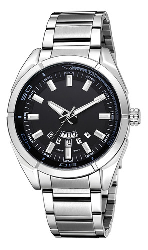 Reloj De Pulsera Impermeable Con Correa De Acero Y Cuarzo Pa