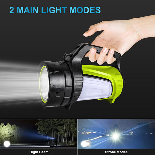 Nuevo Foco Recargable Linterna De Mano Led Spotlight