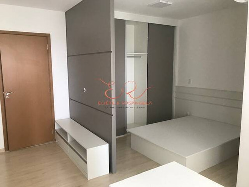 Imagem 8 de 11 de Apartamento Um Dormitório Com Armários No Melhor Ponto Do Aquárius! - Ap0374