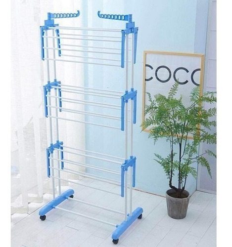 Imagen 2 de 9 de Tendedero Colgador Ropa Plegable 3 Nivel Logia Envio