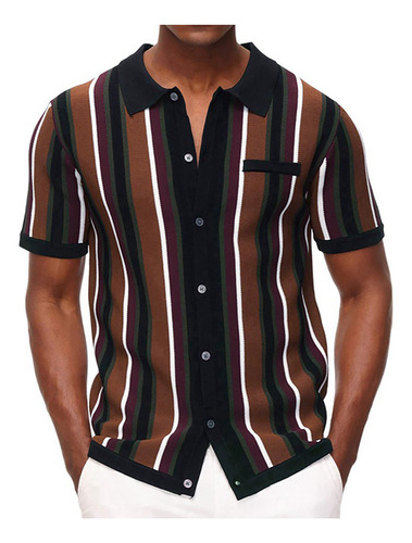 Camisa De Punto De Manga Corta F Para Hombre, Vintage, Con S