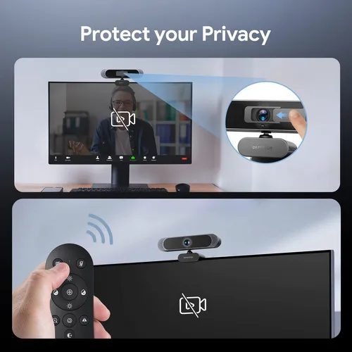 Cámara Web Depstech 4k Con Micrófono, Sensor Sony, Enfoque A