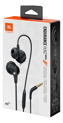 Fone De Ouvido Jbl Endurance Run2 Cable, Cor: Preto Claro, P