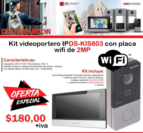Imagen 2 de 9 de Video Portero Electrico Hikvision Ip Wifi App Llamada