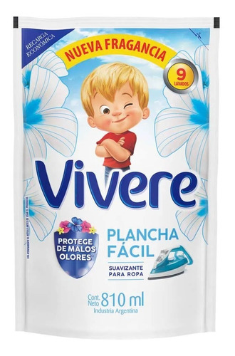 Suavizante Vivere Plancha Fácil Repuesto 810 ml (4530)