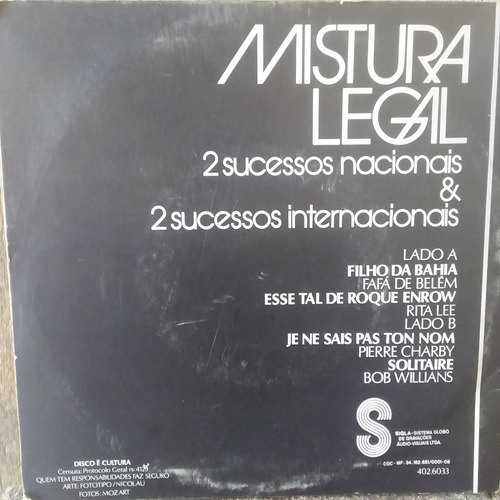 Compacto Mistura Lagal 2 Sucessos Nacionais 2 Internacionais (Usado)