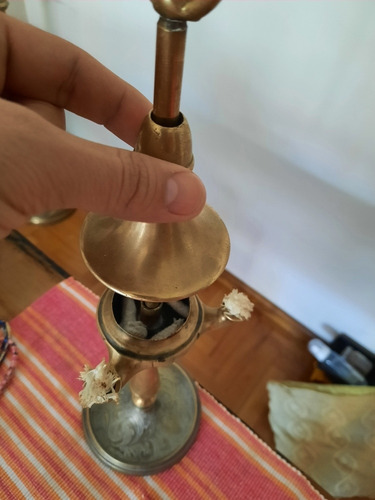 Candelabro De Aceite. Januca Judío. Único En El Mercado