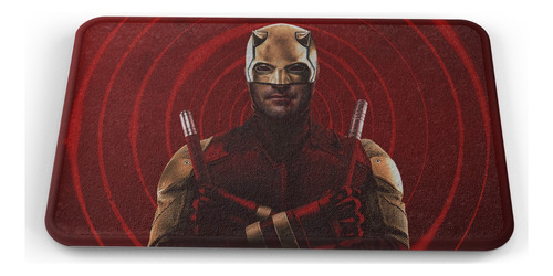 Tapete Marvel Daredevil Fondo Rojo Baño Lavable 40x60cm