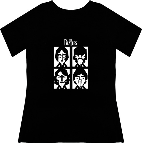 Blusa Beatles Caricatura Rock Dama Tv Camiseta Urbanoz