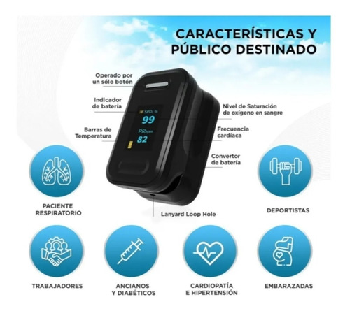 Imagen 2 de 5 de Oximetro De Pulso Yonker Yk-81c