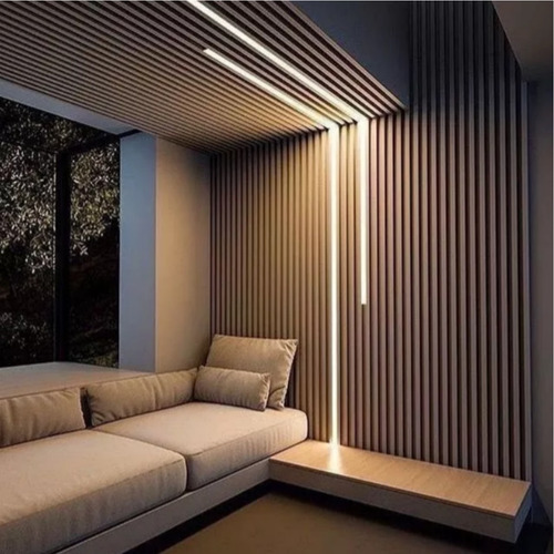 Kit 5 Perfil De Aluminio 2m Embutir 25mm Gesso Drywall Sala