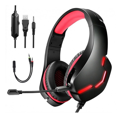 Auriculares Gamer Microfono J10 Pc Ps4 Luz Headset