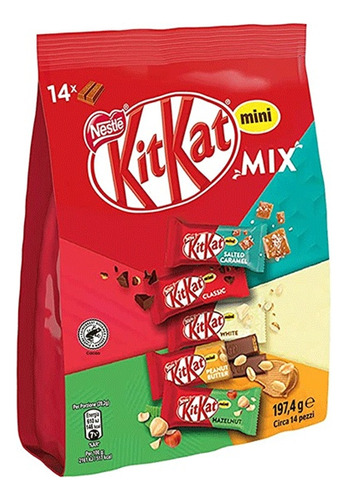 Chocolate Kit Kat Mini Mix Diversos 197,4g (alemanha) Nestlé