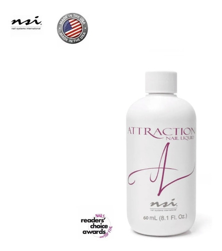 Monomero Nsi Attraction 60ml, Uñas Acrilicas, Manicure 