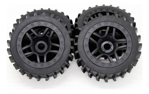 . 4 Uds Neumáticos De Goma Rc Adaptador Hexagonal De 17mm