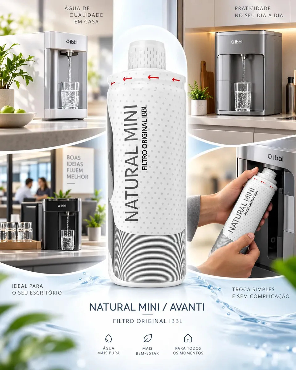 Refil Filtro Ibbl Avanti Mio Vivax Purificador Natural Mini