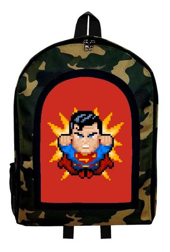 Mochila Camuflada Super Man Nueva Colección Modelo 34