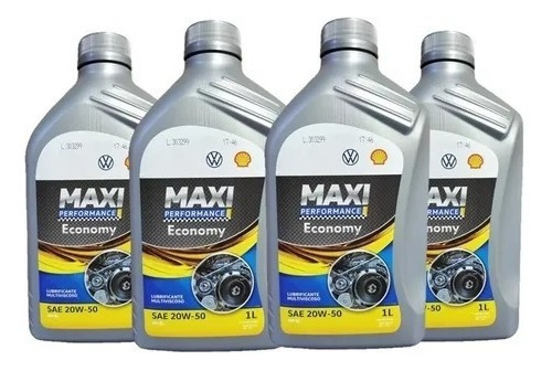 4 Oleos 20w50 Mineral Shell Maxi Performance Volkswagen