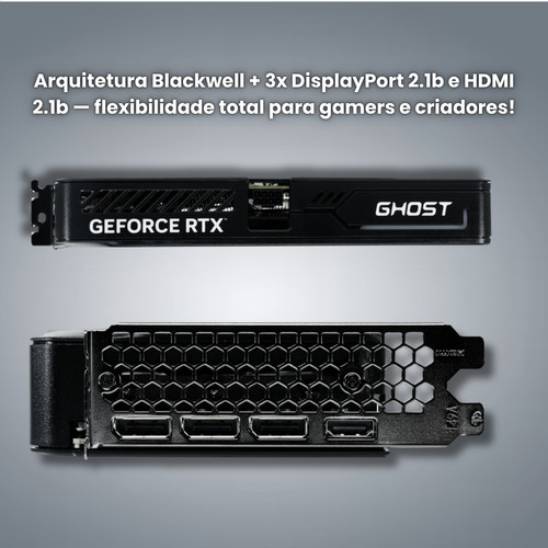 Placa De Vídeo Nv Geforce Rtx5060 8gb Gddr7 Gainward Ghost